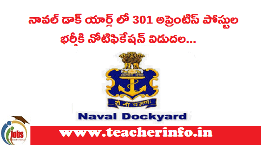 naval dock yard apprentice for 301 vacancy