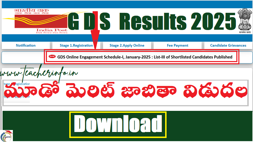 postal GDS results 2025 released