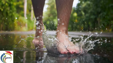 Feet during the rainy season